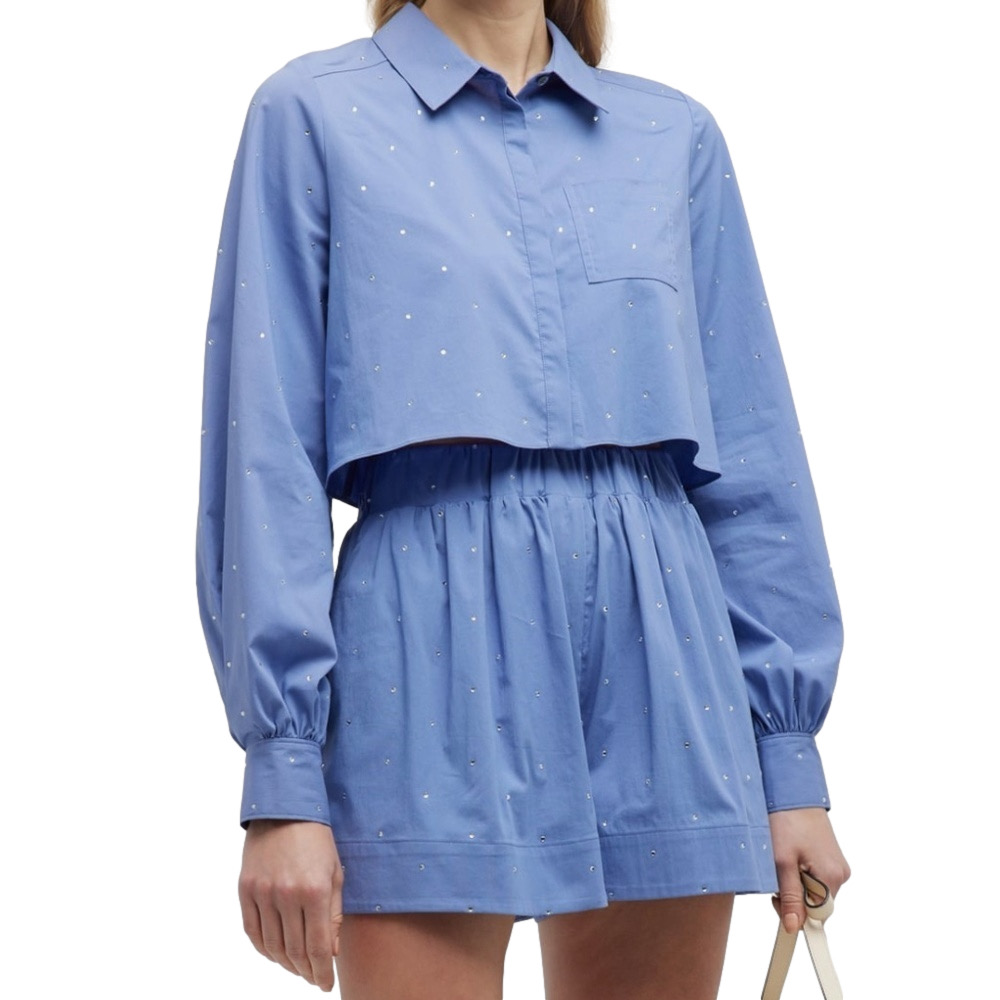 Jason Wu Rhinestone Embellished Crop Top with High Waisted Shorts Set - NWT - Picture 2 of 15